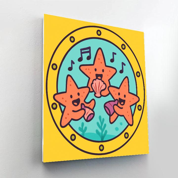 Submarine Starfish Orchestra Paint by numbers kits