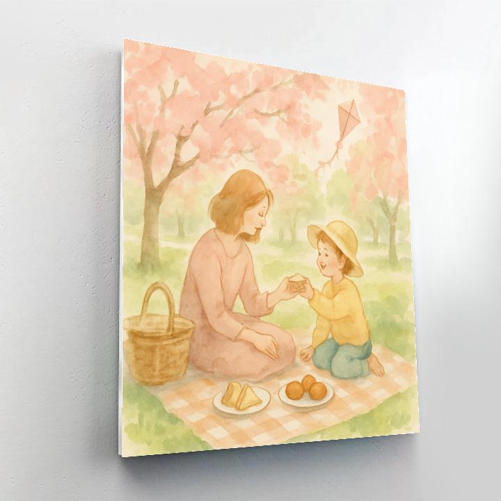 Picnic In The Blossom Grove paint by numbers