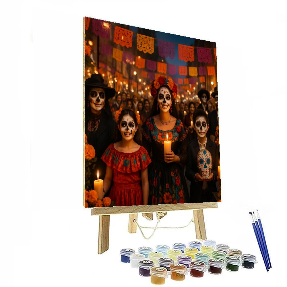 Dia De Los Muertos Parade In Mexico City DIY paint by numbers