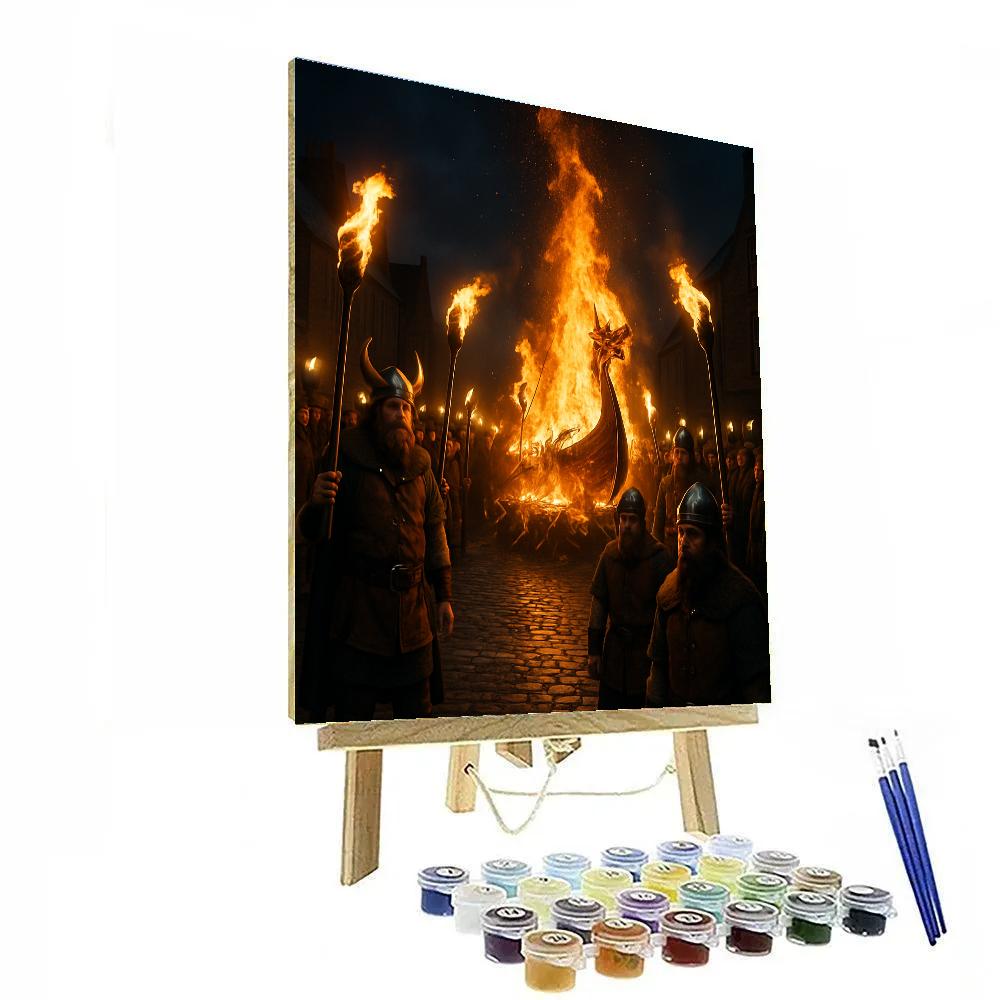Up Helly Aa Fire Festival In Shetland DIY paint by numbers