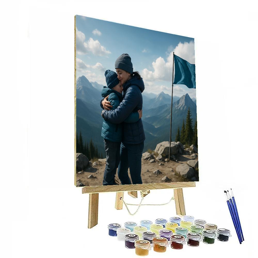 Mountaintop Victory Hug Numbered painting kits