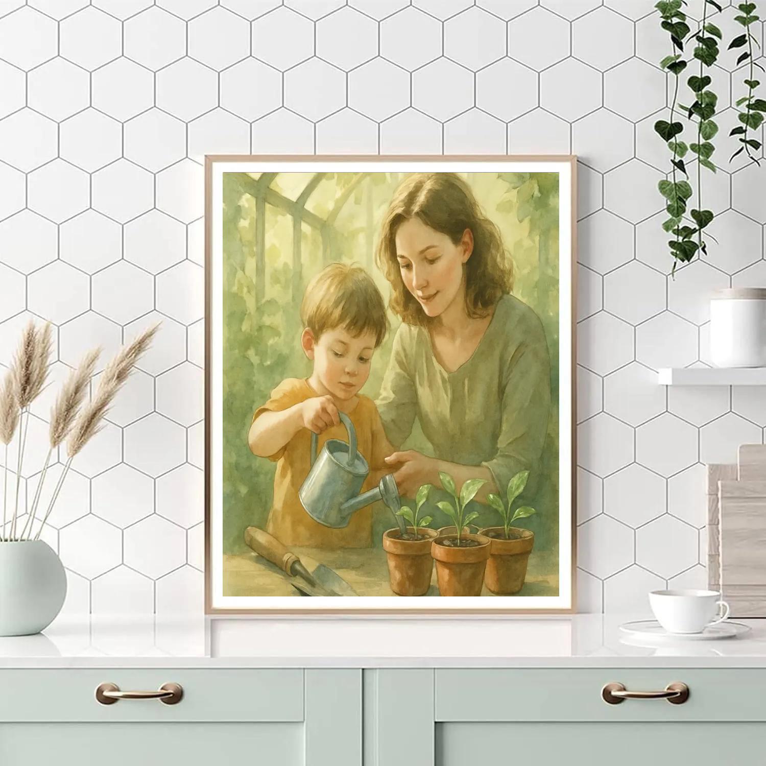 Quiet Garden Morning Paint by numbers kits