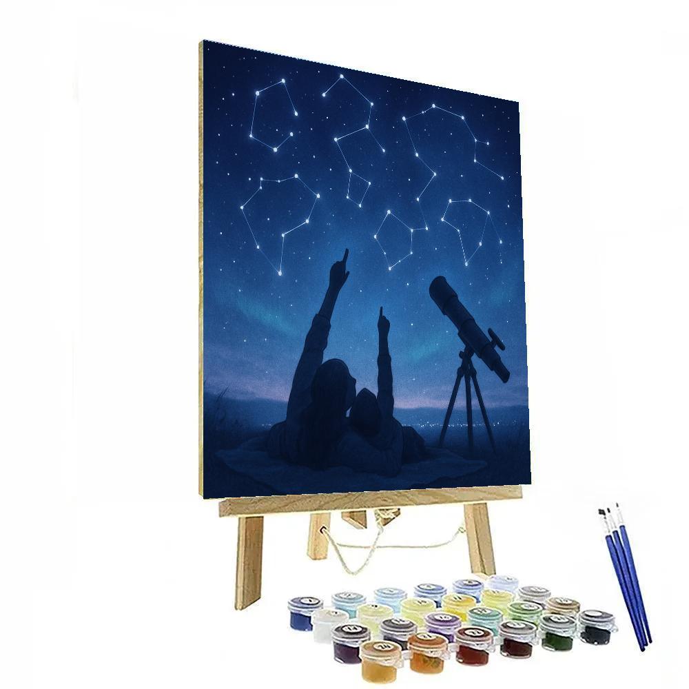 Stargazing Blanket Number painting