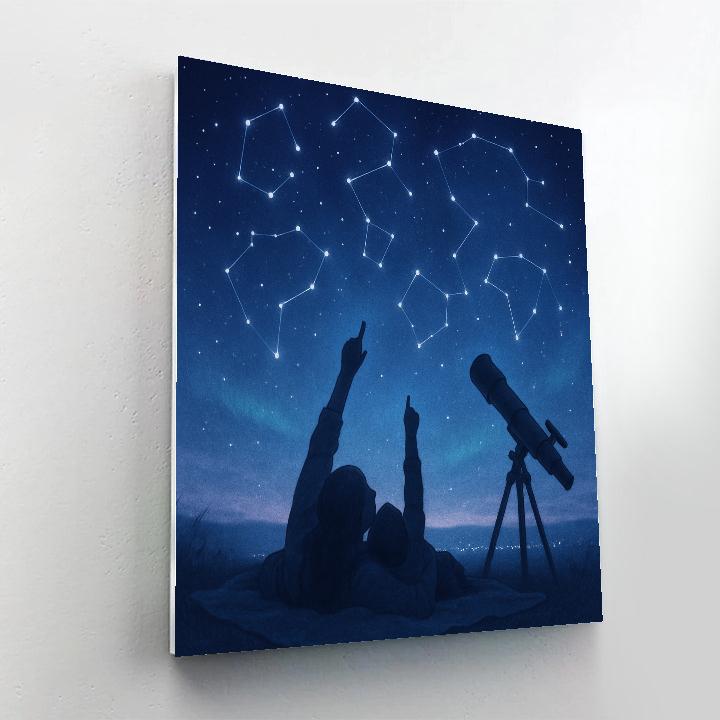 Stargazing Blanket Number painting