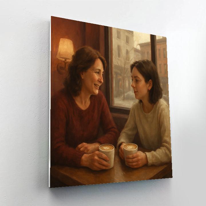 Mother And Teen Coffee Talk Paint by numbers kits