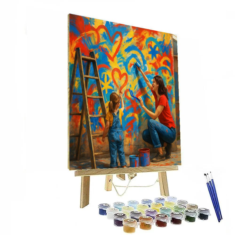 Mother And Child Painting Mural Paint by numbers kits