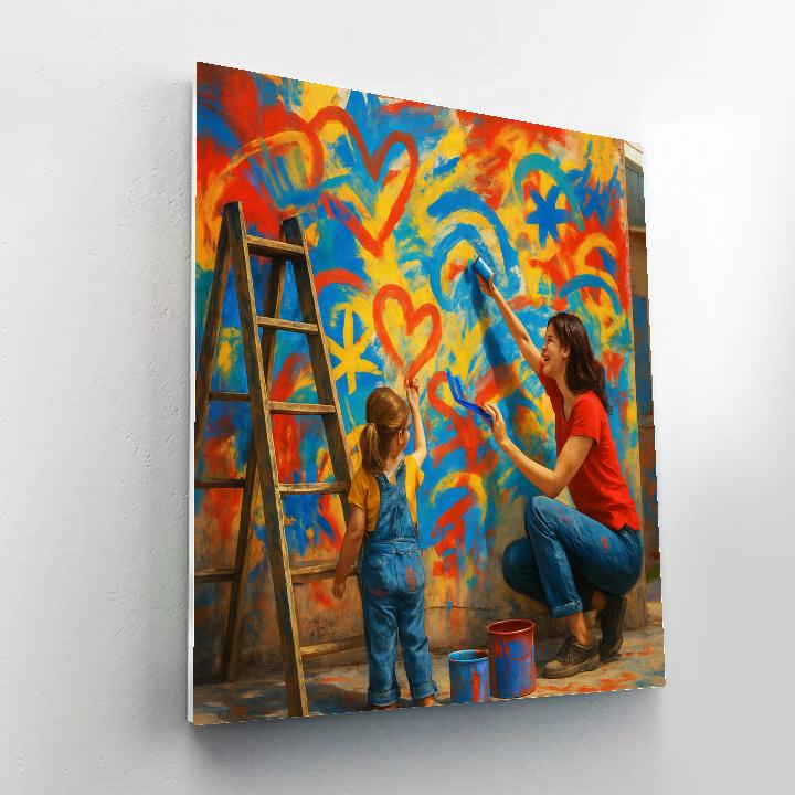 Mother And Child Painting Mural Paint by numbers kits