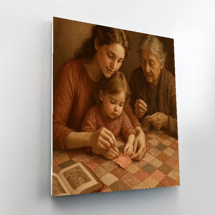 Generational Quilt Sewing DIY paint by numbers