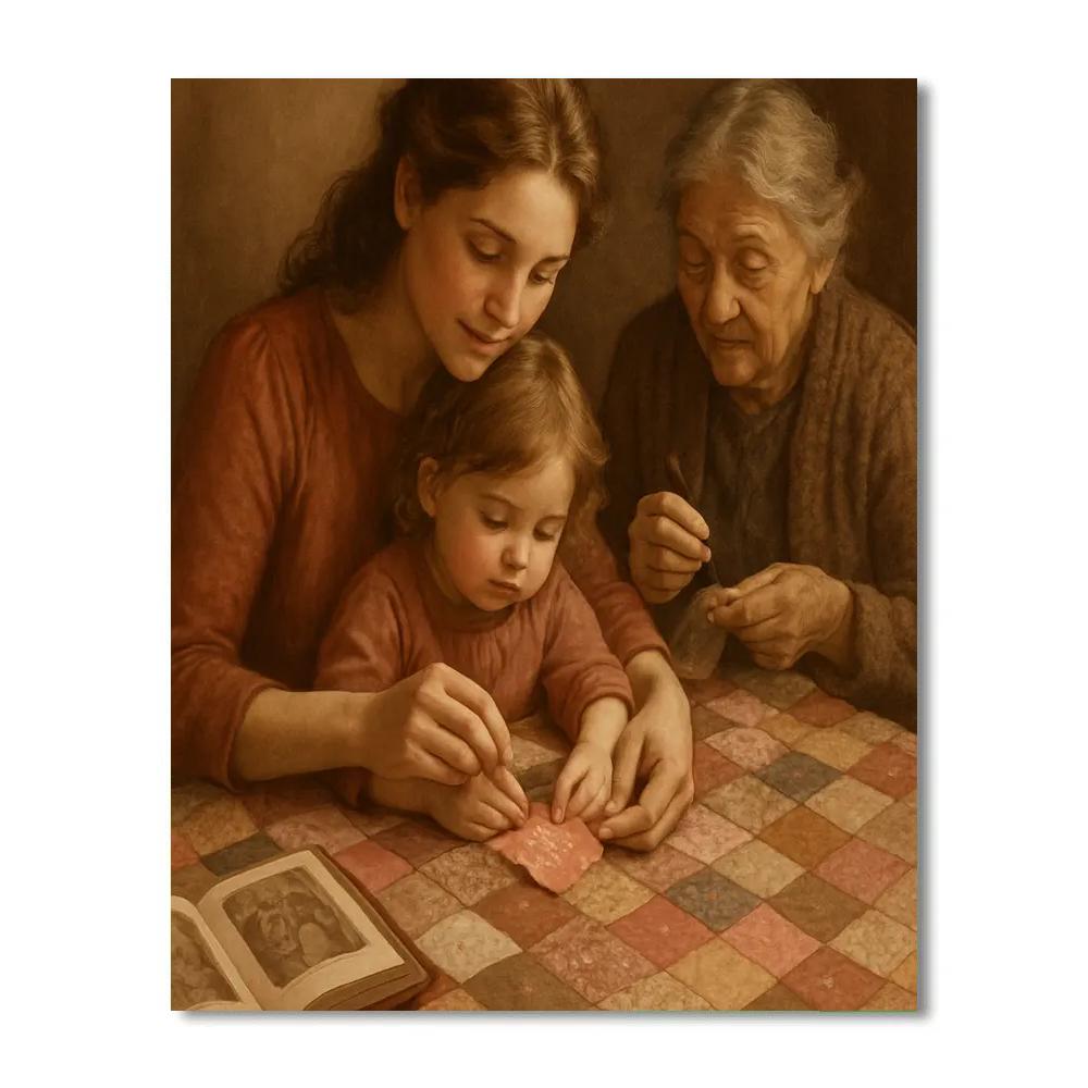 Generational Quilt Sewing DIY paint by numbers