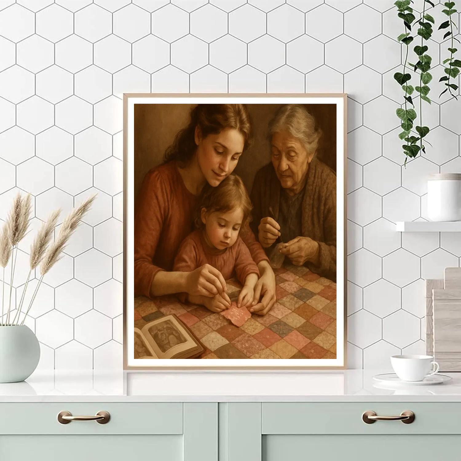 Generational Quilt Sewing DIY paint by numbers