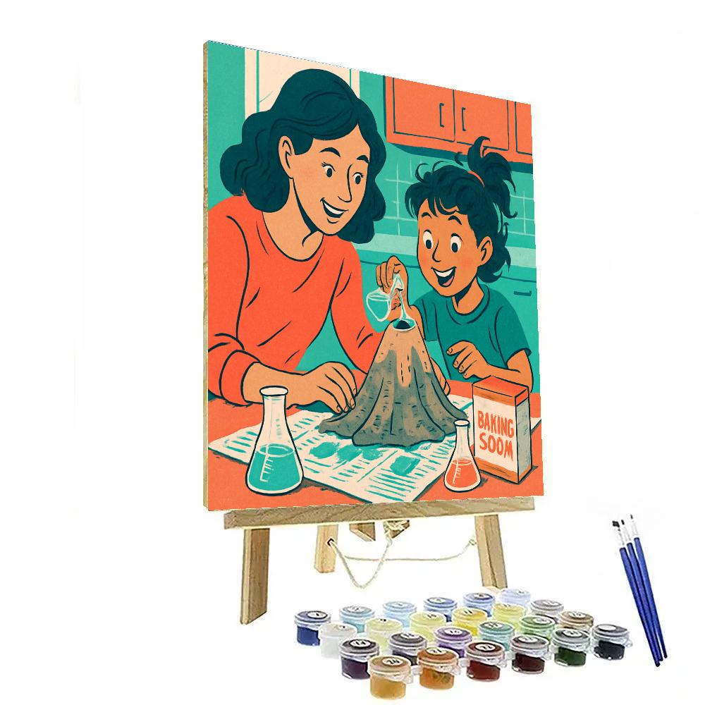 DIY Science Project Bonding Number painting