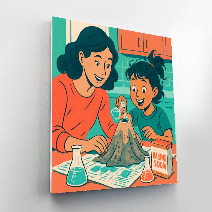 DIY Science Project Bonding Number painting