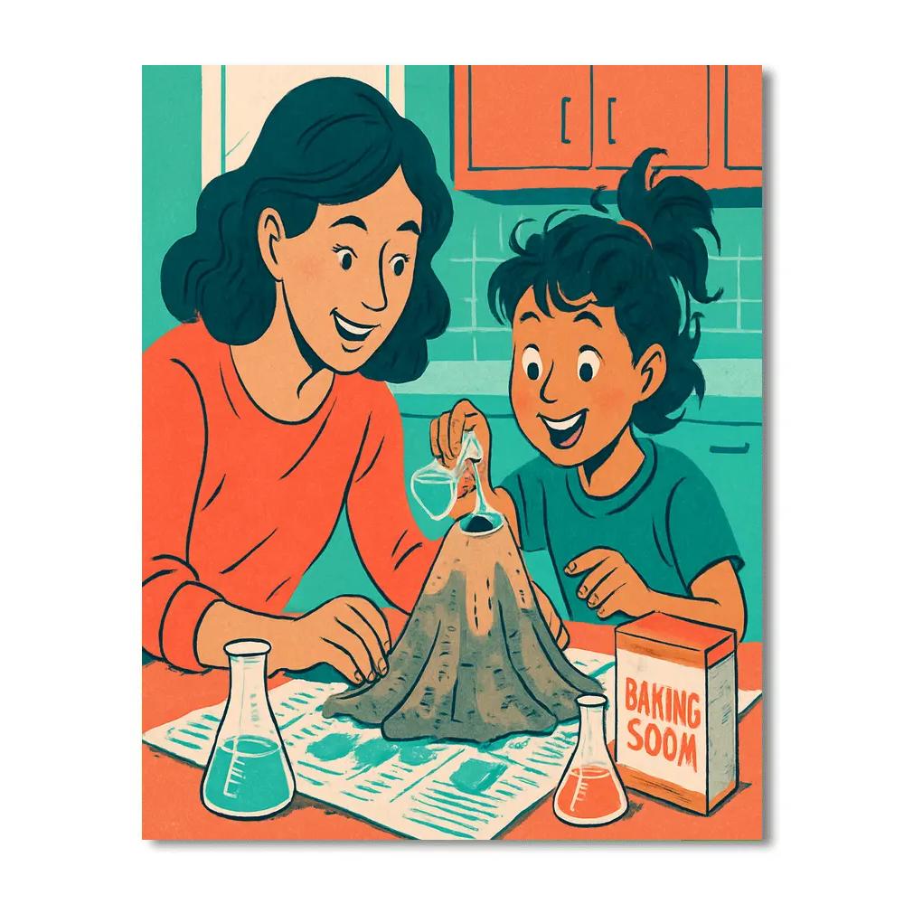 DIY Science Project Bonding Number painting