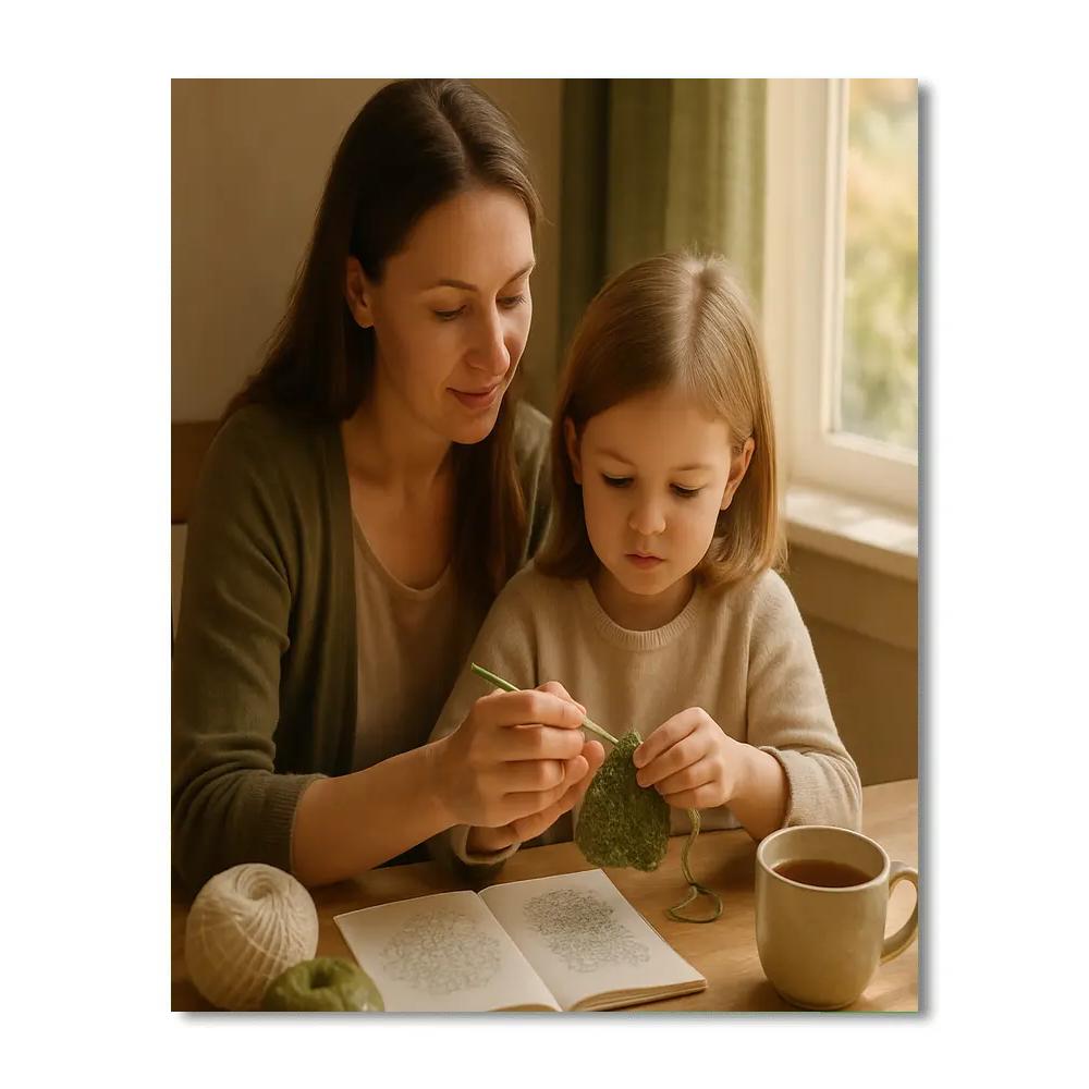 Quiet Morning Crochet Lesson DIY paint by numbers