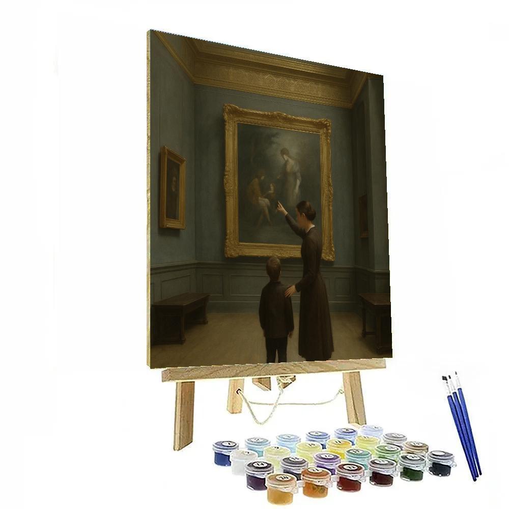 Mother And Child At Art Museum DIY paint by numbers