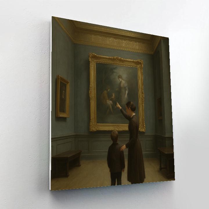 Mother And Child At Art Museum DIY paint by numbers