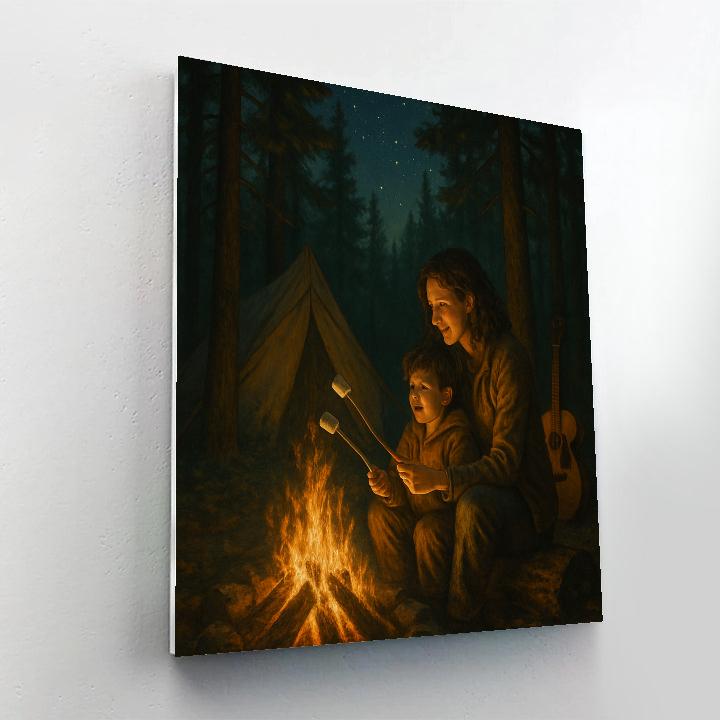 Camping Under The Pines paint by numbers