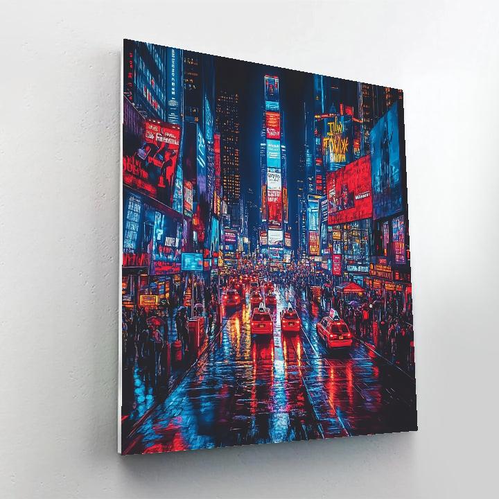 Times Square Neon Rush New York United States Paint by numbers art