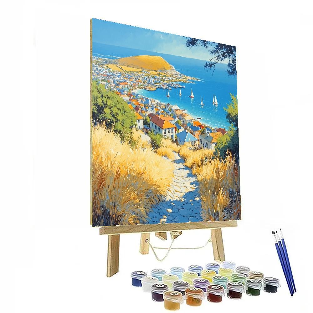 Table Mountain Aerial View Cape Town South Africa painting number kit