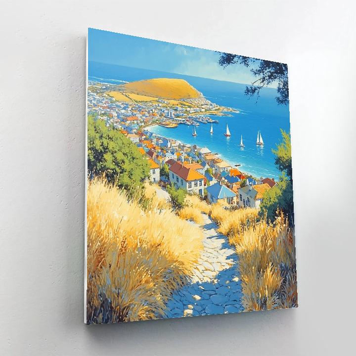 Table Mountain Aerial View Cape Town South Africa painting number kit