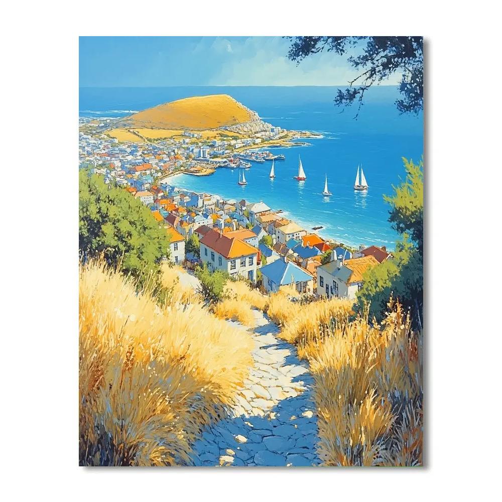 Table Mountain Aerial View Cape Town South Africa painting number kit