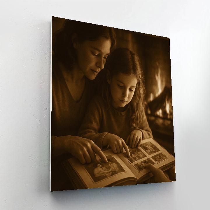 Mother Reading Generation Album DIY paint by numbers