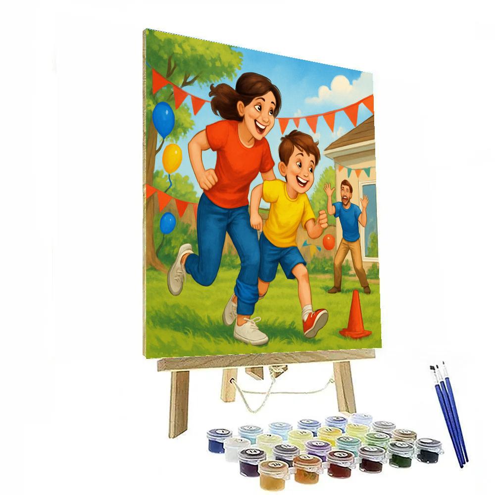 Father And Mother Tag Team Paint by numbers art