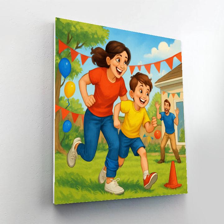 Father And Mother Tag Team Paint by numbers art