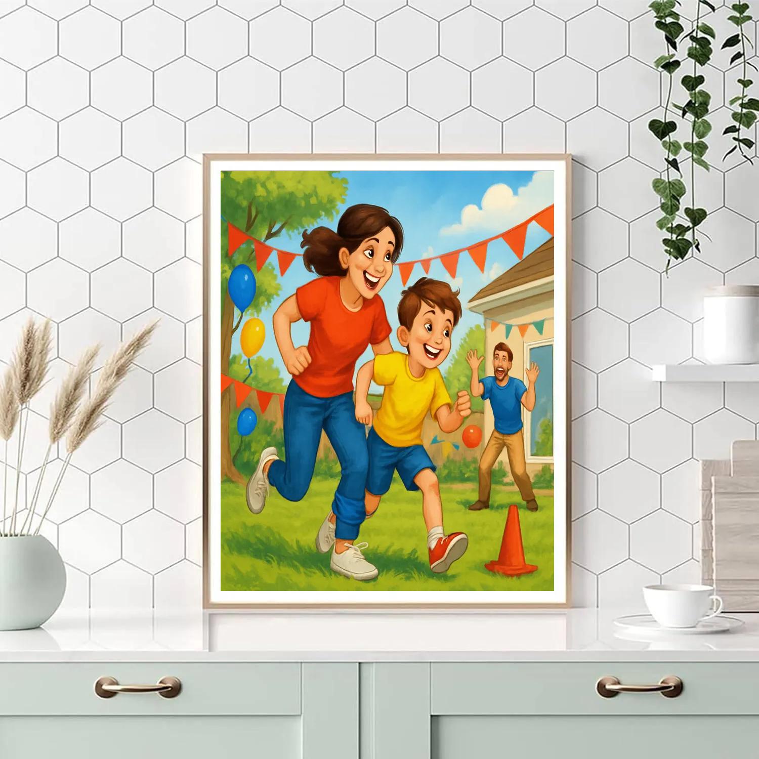 Father And Mother Tag Team Paint by numbers art