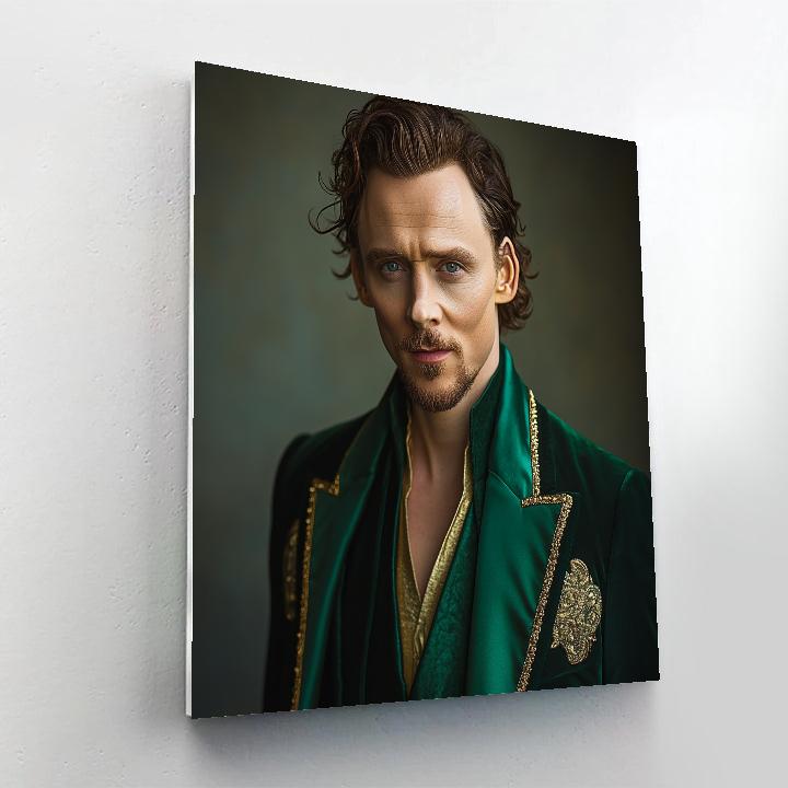 Tom Hiddleston: Whispers Of Emerald Mischief DIY paint by numbers