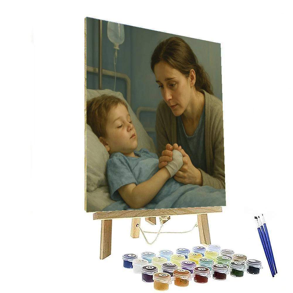 Mother Soothing At Hospital Bedside paint by numbers
