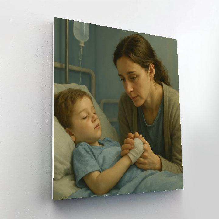 Mother Soothing At Hospital Bedside paint by numbers