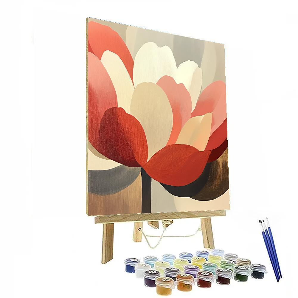 Georgia OKeeffe Inspired Desert Flowers Number painting