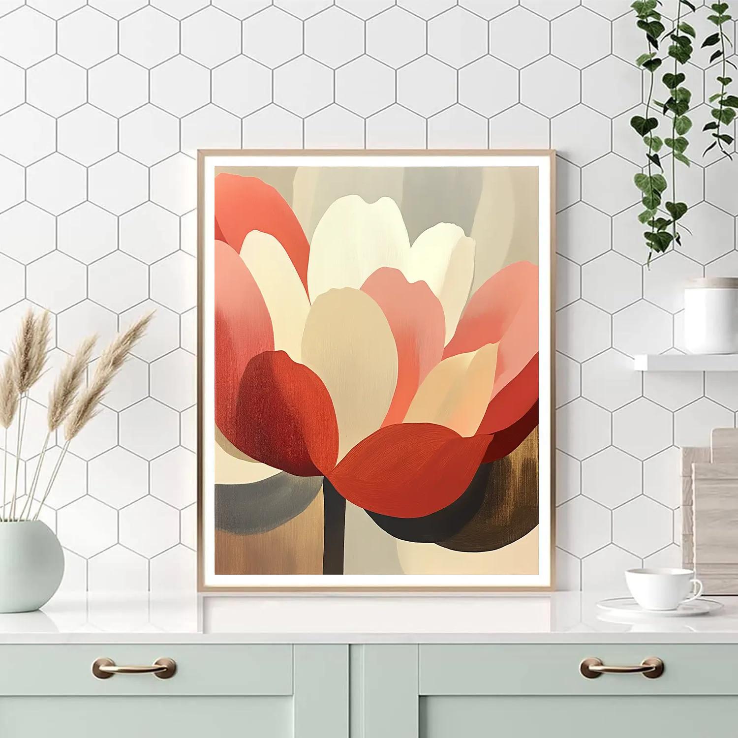 Georgia OKeeffe Inspired Desert Flowers Number painting