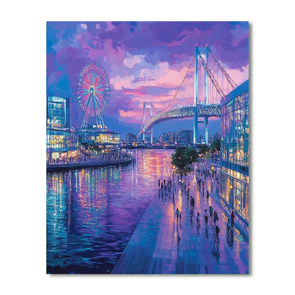 Odaiba Futuristic Waterfront Tokyo Japan Paint by numbers art