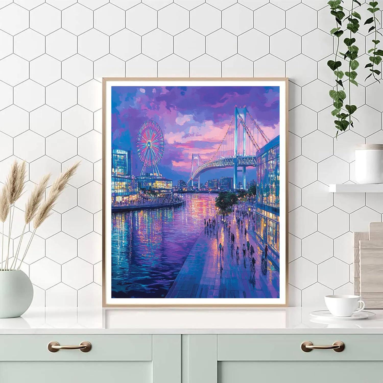 Odaiba Futuristic Waterfront Tokyo Japan Paint by numbers art