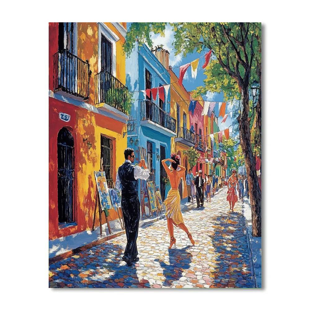Caminito Color Street La Boca Buenos Aires Argentina Painting by numbers kit