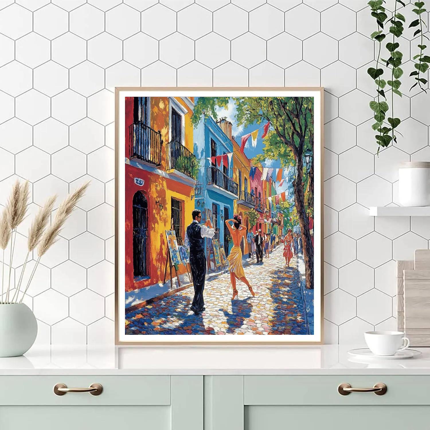 Caminito Color Street La Boca Buenos Aires Argentina Painting by numbers kit