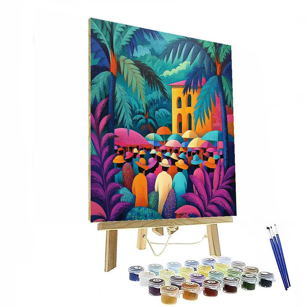 Gauguin Inspired Island Market DIY paint by numbers