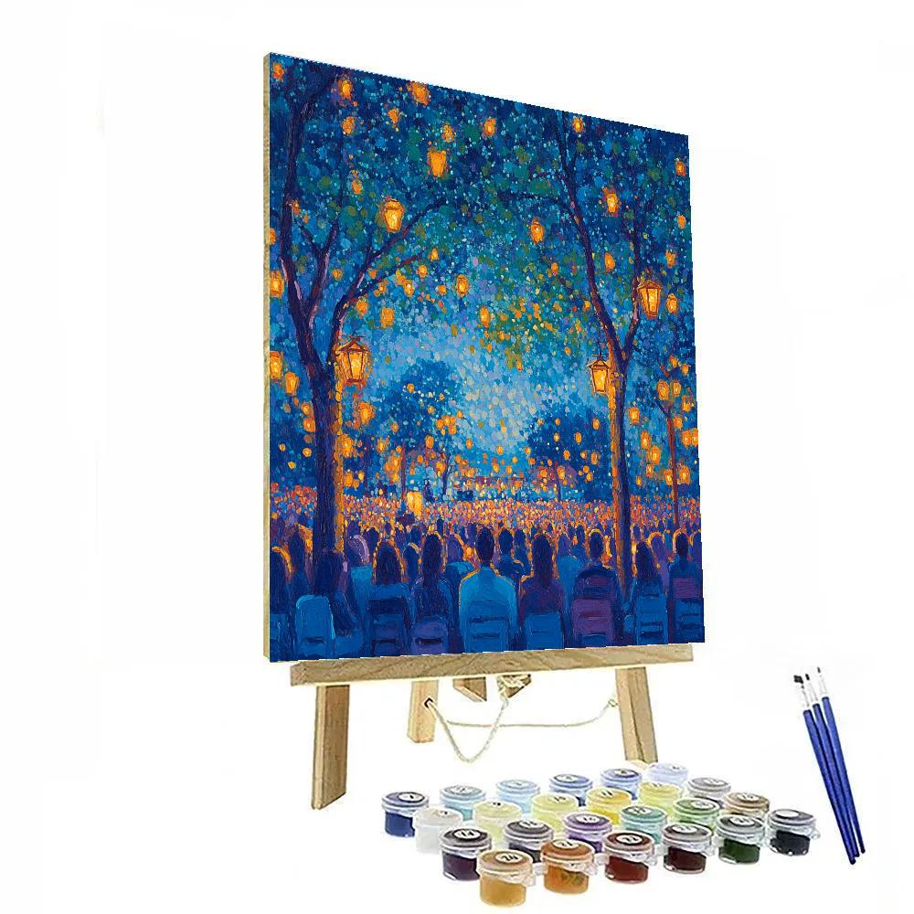 Seurat Inspired Evening Concert painting number kit