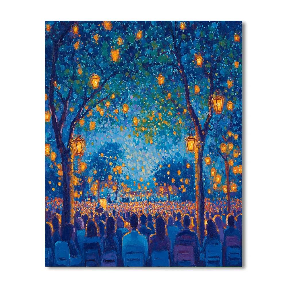 Seurat Inspired Evening Concert painting number kit