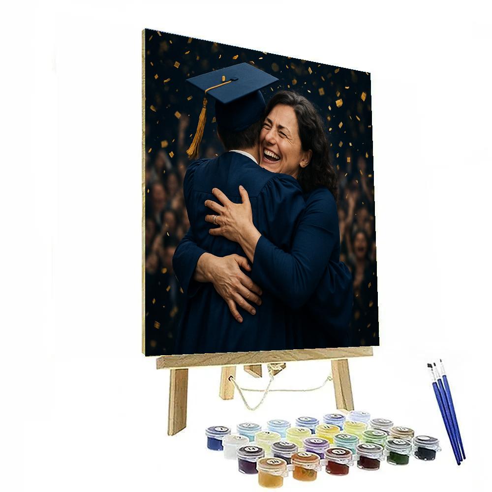 Mother And Child Celebrating Graduation painting number kit