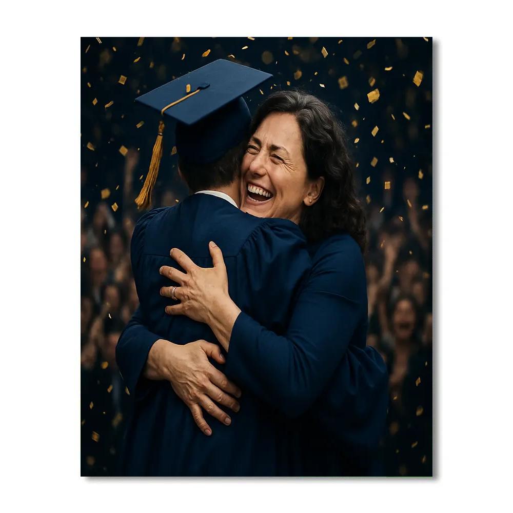 Mother And Child Celebrating Graduation painting number kit