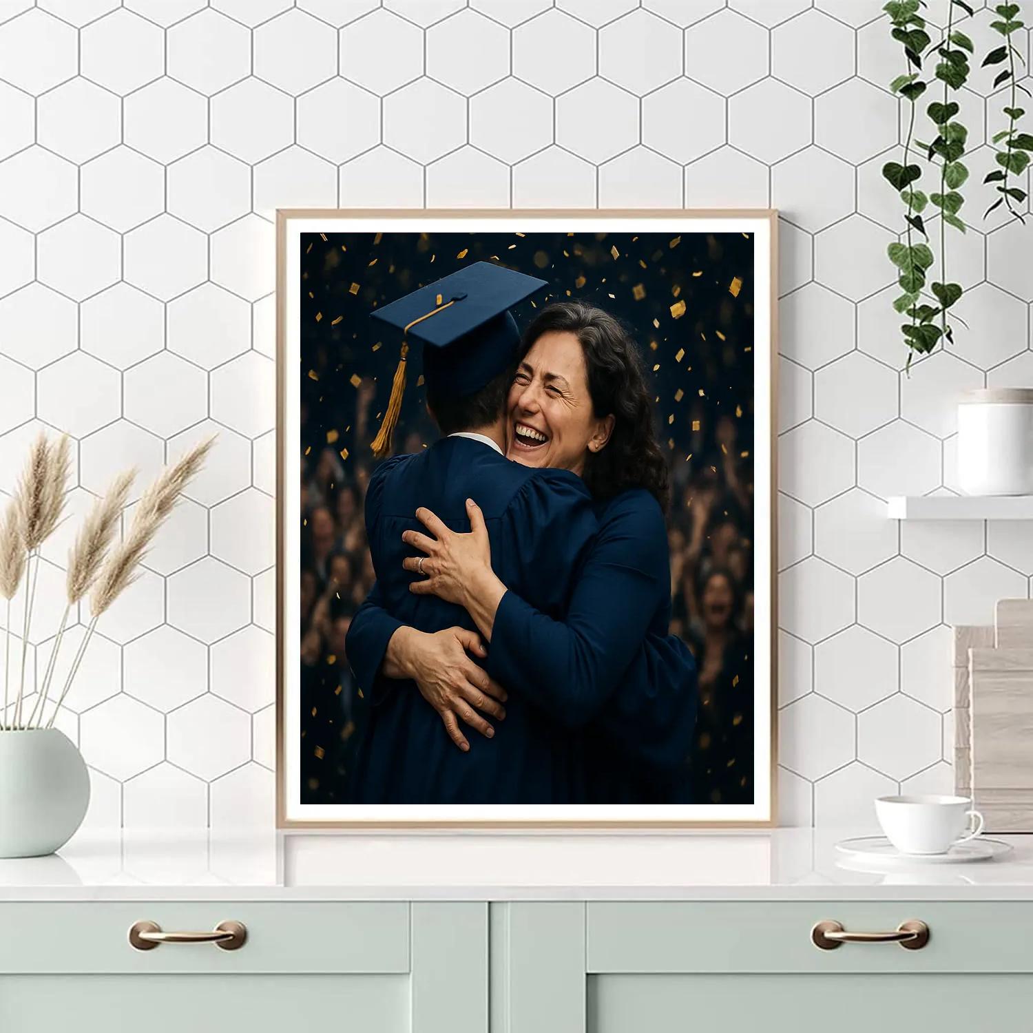 Mother And Child Celebrating Graduation painting number kit
