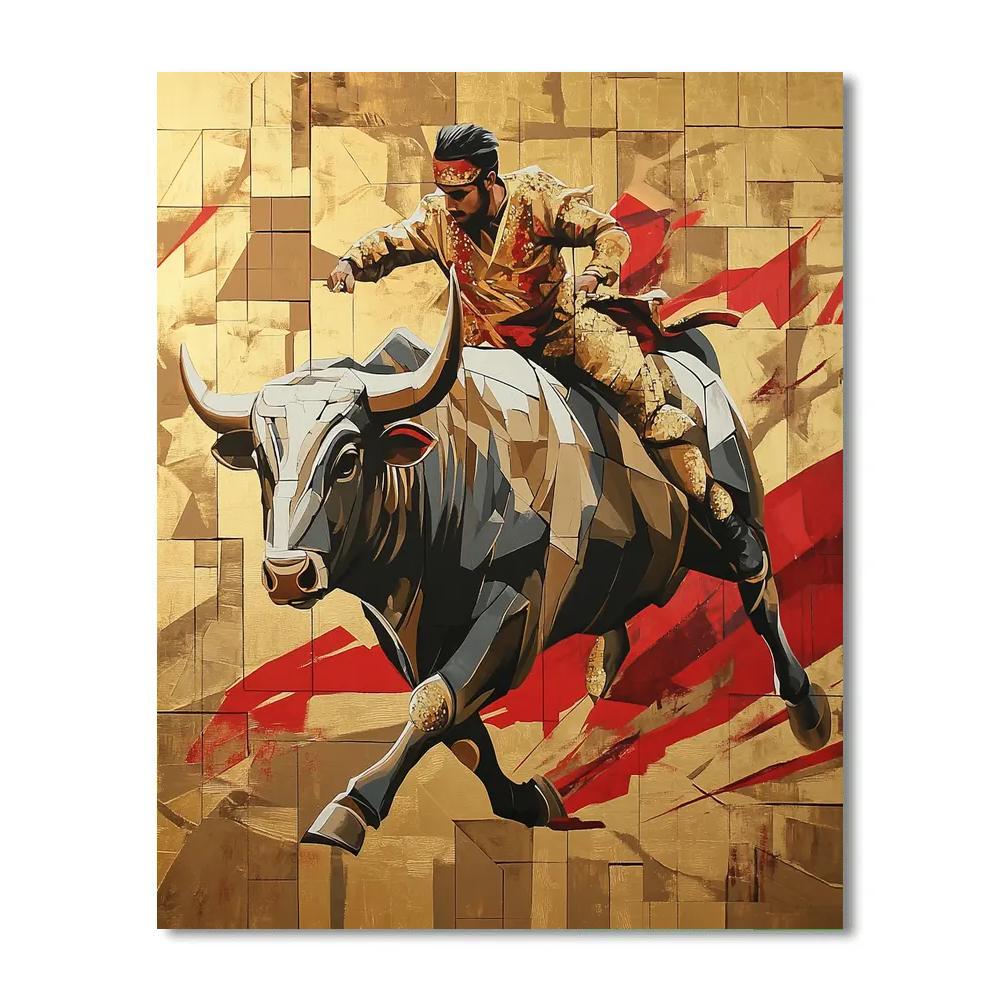 Pablo Picasso Inspired Bullfighter painting number kit