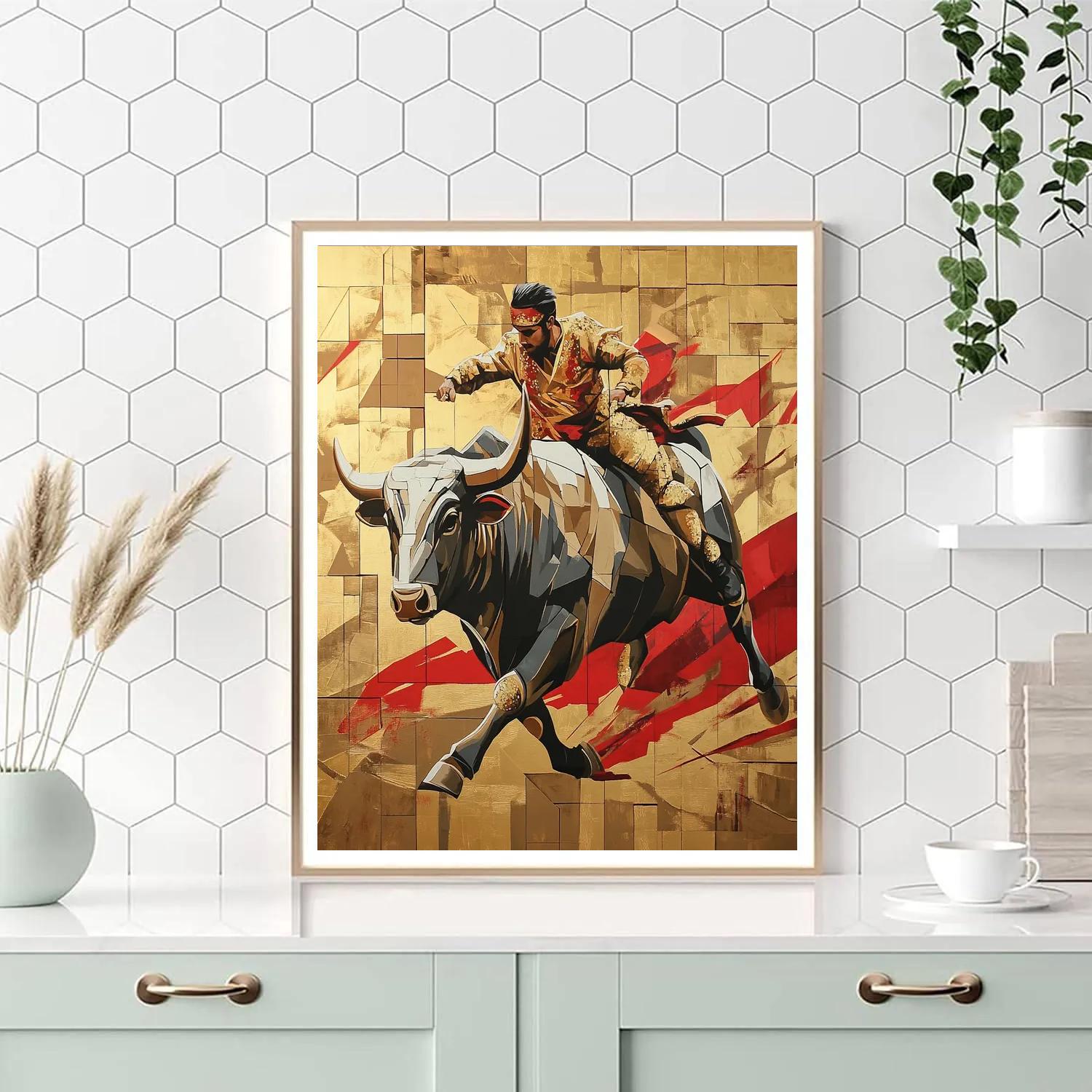 Pablo Picasso Inspired Bullfighter painting number kit