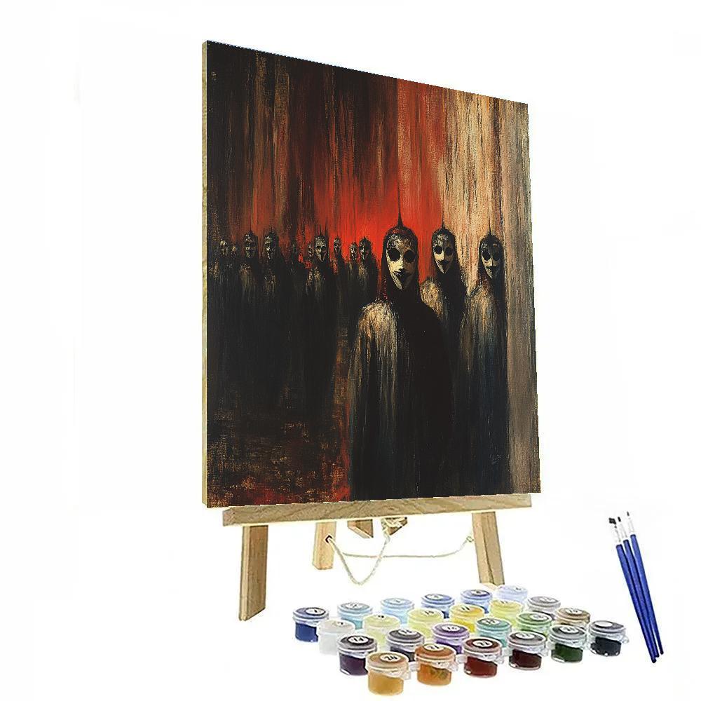 Goya Inspired Carnival Of Masks painting number kit