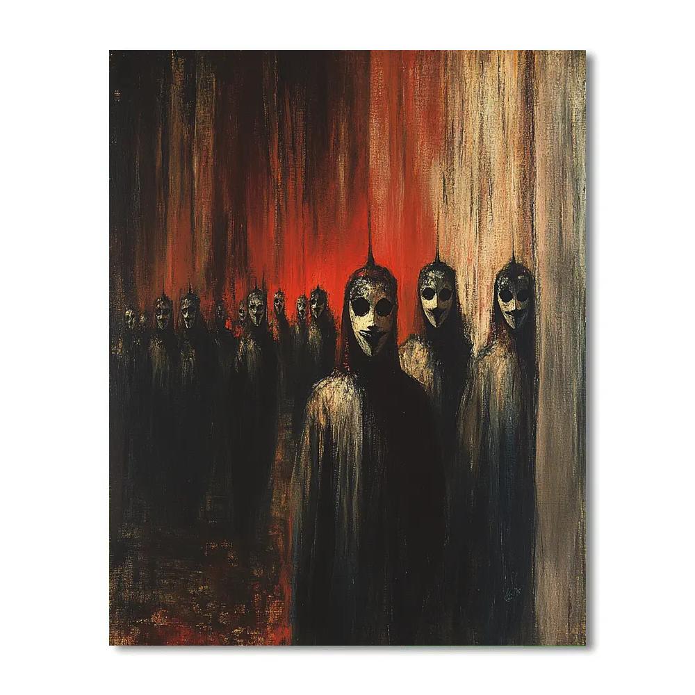 Goya Inspired Carnival Of Masks painting number kit