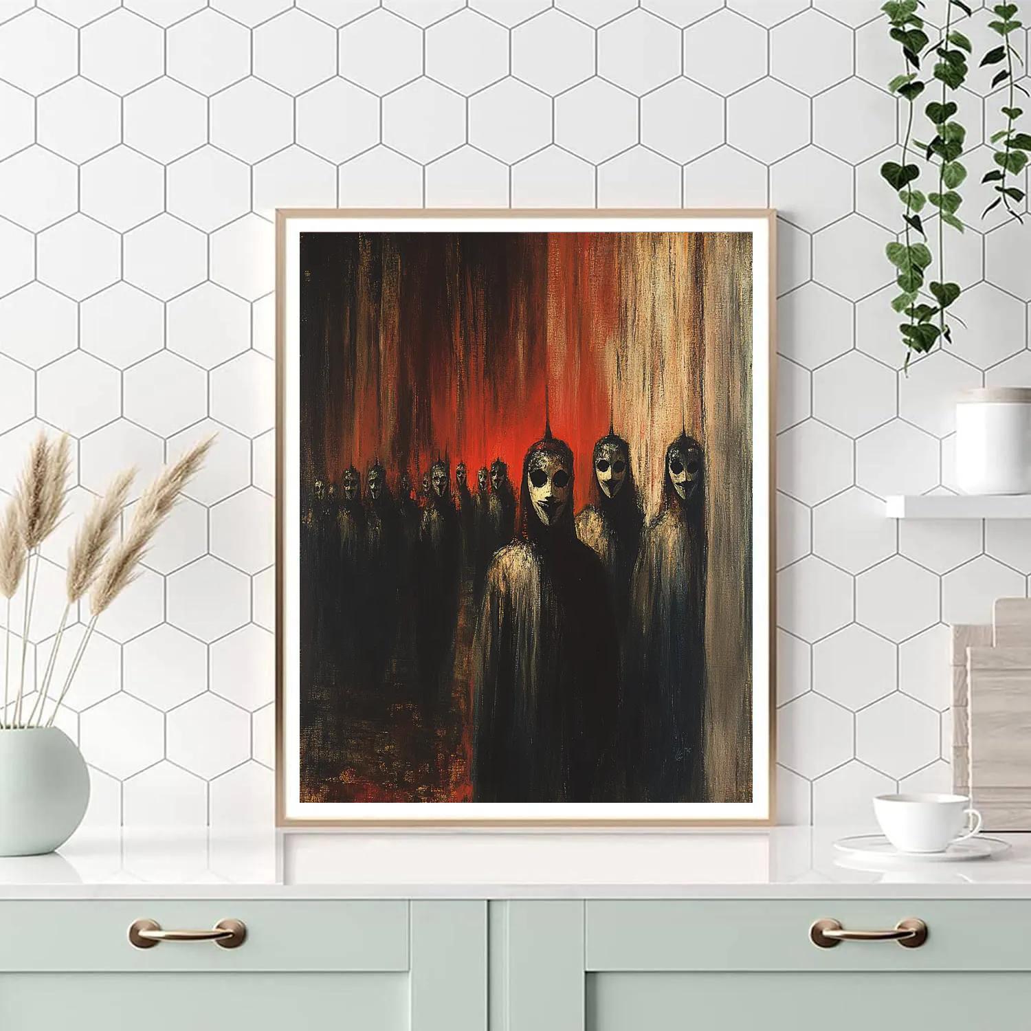 Goya Inspired Carnival Of Masks painting number kit
