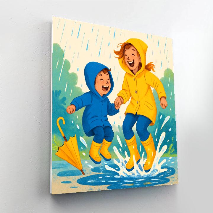 Puddle Jumping Together Numbered painting kits